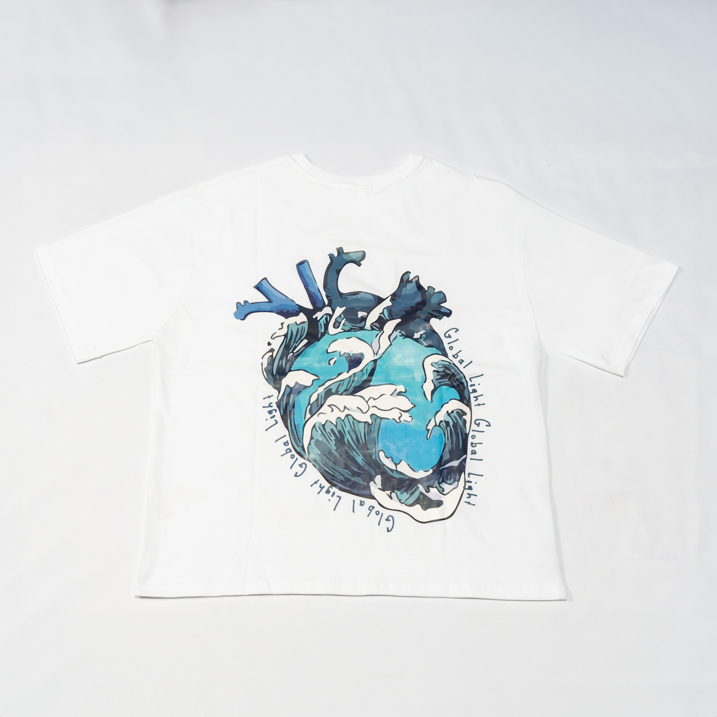 T-shirt blanc - WAVY HEART